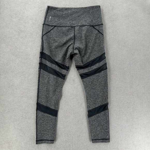 Zella Womens Small‎ High Waist 7/8 Length Gray Mesh Athletic Leggings Yoga Pants - Picture 2 of 10